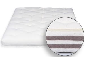Futon Cotone Bio e Doppio Cocco Lana