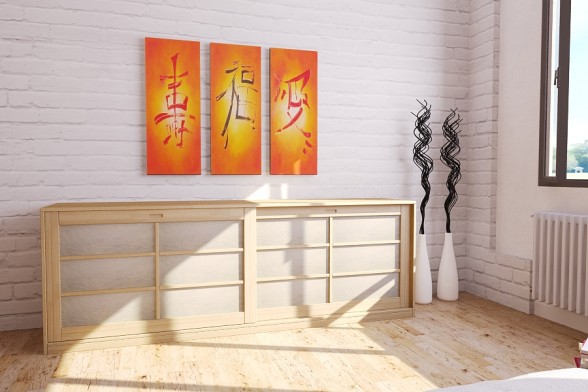 Sideboard Shoji Large mit Reispapier