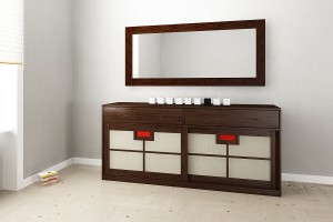 Mobiletto Shoji 2 Cassetti - Tessuto