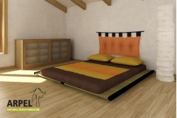 Letto tatami futon in cotone e lattice