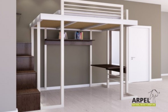Ultra Reverse Loft Bed And Cube Stair Arpel Naturholzmobel
