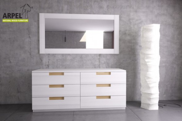 Origami Large Chest Of Drawers In Solid Beech Wood