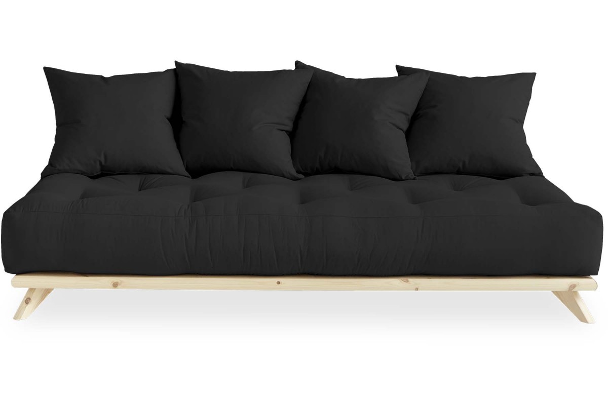 Senza Sofa Bed With A Futon Base Solid Pine Wood Frame Senza Sofa Bed With A Futon Base