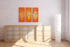 Sideboard Shoji 3 Schubladen - Reispapier