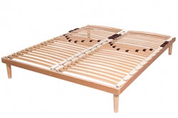 Double row slatted bed bases