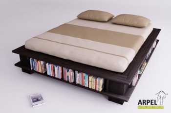  Betten mit Bücherregal 
