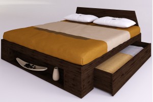 Letto Zen plus cassettoni laterali