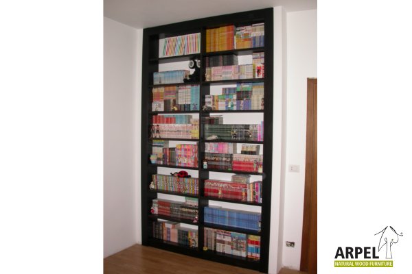 Japanese custom-made bookcase wall