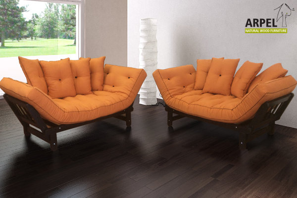 Sofas and transformable futon armchairs