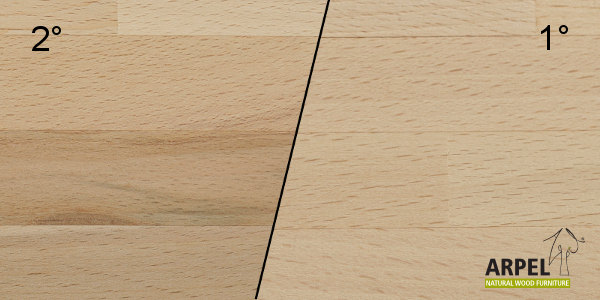 Compare first and second choice beech wood