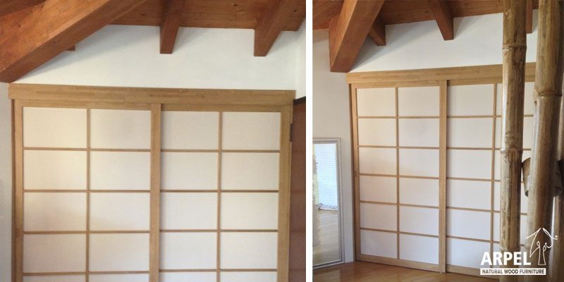 porta con soffitto a travi