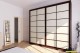 Shoji wardrobe 200x250x60cm with fabric sliding doors