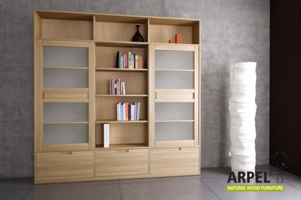 Variant Basic Bookshelf 2 Sliding Doors Drawers