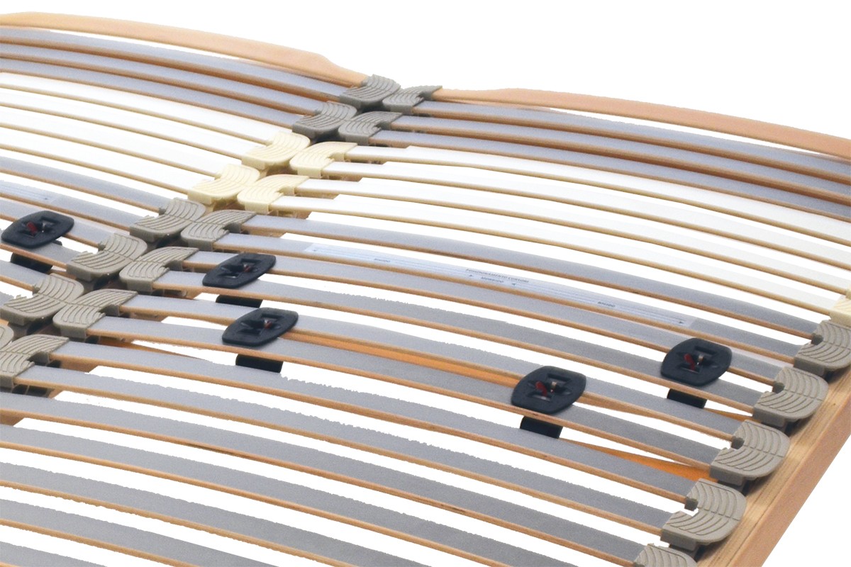 Double Row Ergonomic Slatted Bed Base Dream with Sprung Slats