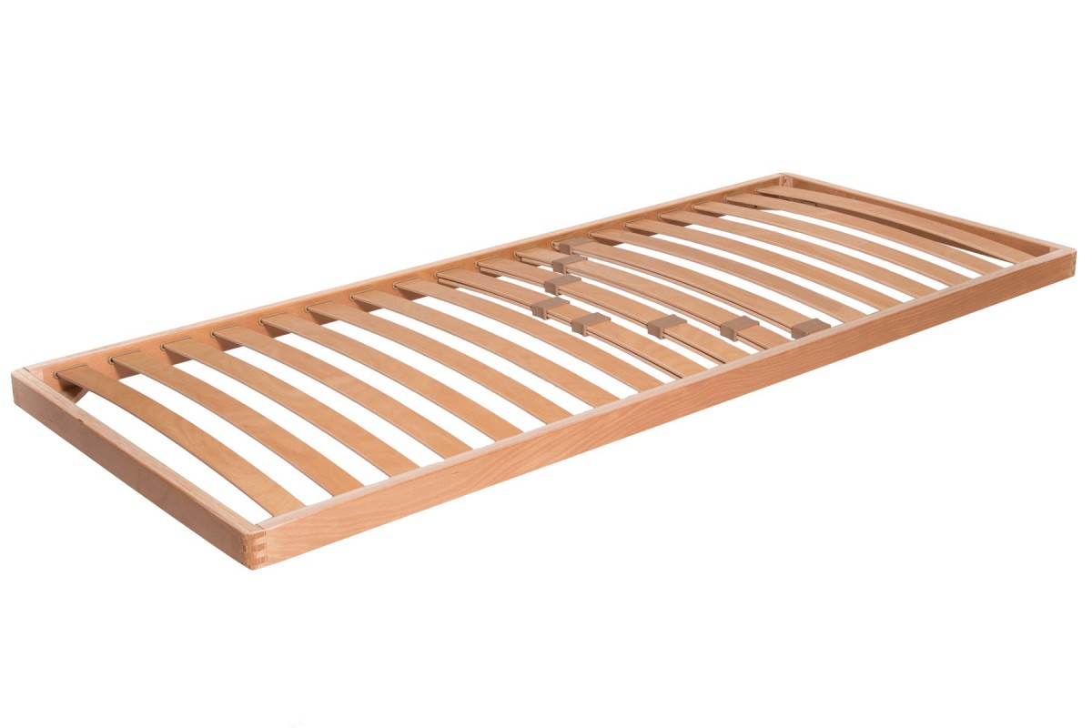 Single Row Ergonomic Slatted Bed Base Plane with Sprung Slats