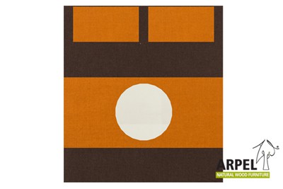 Bettbezug: Braun 380sp - Orange 2767sp - Weiß 301ch / Spannbettlaken: Orange 2767sp