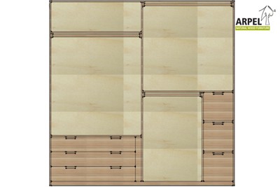 3 drawers - below on the right