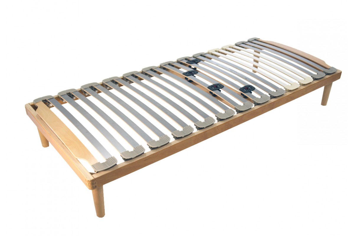 Single Row Slatted Bed Base Dream in Beech Wood with Sprung Slats