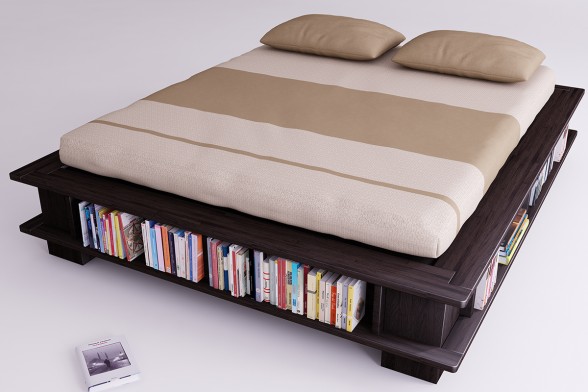 Bookcase bed slim